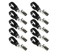 10 lotes de abrazaderas de tubo ajustables de calibre pesado con acero inoxidable para mantenimiento de plomería y sistemas de ventilación Clip de manguera de instalación rápida