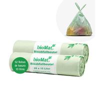 10 Lt. BIOMAT® bolsas de basura compostables (52 pcs. bolsas de basura)