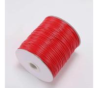 10 m, 1/1,5/2 mm, Hilo de Cuero Encerado para Manualidades con Abalorios, cordón Encerado de macramé, Hilo de algodón, Suministros para Hacer Pulseras y Joyas, 01 Rojo, 1,5 mm