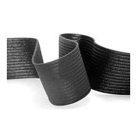 10 M blanco y negro tejido plano tejido artesanía de goma costura cordón elástico cinta elástica costura estiramiento de 1cm 2cm 3cm 4cm(Black,10mm)