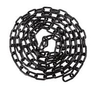 10 m Cadena de acero al carbono de 3 mm - Cadena negra, cadena de acero resistente, cadena de seguridad, cadena de eslabones negra para cadena de lámparas, cadena para perros, cadenas de barrera