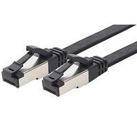 10 m Cat 8 Patch Cable plano negro 40 Gigabit Ethernet LAN cable 40 Gbit/s 2000 Mhz Patch Cable Cat8 LSZH TPE PIMF Rj45 macho 1 pieza - 10 m