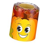 10 m de borde de boletines de calabaza de otoño para el aula de Acción de Gracias, calcomanías decorativas para tablones de anuncios, fronteras de calabaza, decoración de borde de otoño