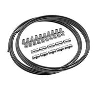 10 m Tubo de freno Ø 4,75 mm de acero cobre revestido + 20 conexiones macho + 10 conectores hembra M10 x 1 DIN 74 234 Kit de frenado 3/16" Tubo rígido con conexiones para el aboguado DIN de cuello