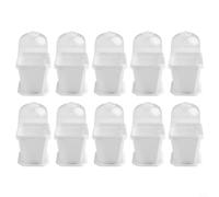 10 macetas cuadradas de plástico para vivero con cúpulas transparentes de humedad y bases de bandeja para iniciar y criar plantas jóvenes en interiores (13,5 cm, blanco)