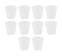 10 macetas de plástico transparente con orificios de drenaje para trasplantar hierbas, suculentas, flores, adecuadas para uso en interiores y exteriores (3 pulgadas)