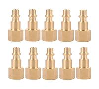 10 mangueras de aire de rosca hembra NPT de latón de 1/4 pulgadas de conexión rápida, acoplador de aire y accesorio de herramienta de aire