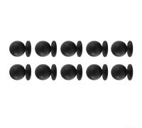 10 manijas redondas para puerta de armario hechas de aleación de zinc para muebles del hogar, incluyendo cocina, cajones y aparadores (negro)