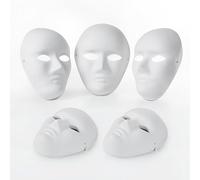 10 Máscaras Pulpa Blanca Pintar Carnaval Cosplay Halloween 9,45x7,28 Inch