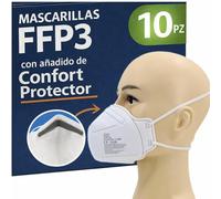 10 Mascarillas Homologadas de Certificación CE, Mascarilla FFP3 sin Válvula de 5 Capas, Máscara Contra de Polvo y Partículas, Mascarilla de Protección Personal con Filtros de Calidad BFE≥99, 10 Piezas