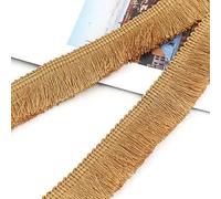 10 Metros,2,5 cm,Borla de Flecos,Cinta de Flecos,Cinta Decorativa,Flecos de Baile,Accesorios de Costura,para Ropa,Disfraces,Manualidades,Cortinas,Mantel,Camino de Mesa,decoración,Color marrón