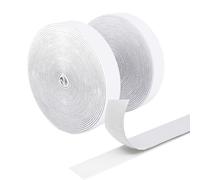 10 Metros 20 Mm Auto Adhesivo Cinta Rollo Hook Y Loop Tape Gancho Y Cinta De Lazo,Belcro Adhesivo Doble Cara Fuerte (Blanco)