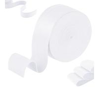 10 Metros Bandas Elásticas de Costura, Banda Elástica Ancha 30 mm de Ancho, Goma con Elástico No Se Deforma Fácilmente para Coser y Manualidades de Bricolaje en el Hogar, Blanco