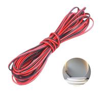 10 metros Cable eléctrico flexible 22AWG 2 hilos rojo y negro de cobre estañado con aislamiento doble de PVC para tiras LED y otros dispositivos eléctricos, cable fino 2 hilos para LED