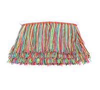10 metros franja latina borlas recortar, 5 colores mezclados rollos hilo de nylon para el hogar ropa y decoración