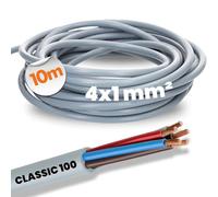 10 metros Lapp 00102044 Ölflex Classic 100 - Cable de control (10 m, 4 x 1 mm², sin conductor de protección verde-amarillo), 4 cables de PVC codificados por color, 4 conductores, cable de PVC