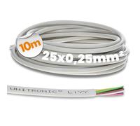 10 metros Lapp 0028325 Unitronic LiYY Cable de datos de PVC, 25 x 0,25 mm², cable de señal, cable de timbre, alargador LED de 25 hilos, cable de soldadura para placa