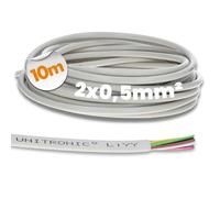 10 metros Lapp 0028502 LiYY cable de datos 2 hilos I cable de extensión de LEDs I cable de datos I cable de señal 2 hilos I cable de control 2x0,5 mm²