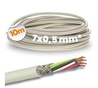 10 metros Lapp 0034607 LiYCY - Cable de control blindado 7x0,5 mm², PVC, cable de conexión, LED, cable de control, 7 hilos, cable de soldadura