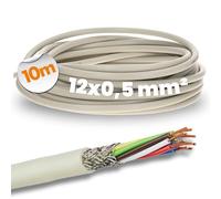 10 metros Lapp 0034902 LiYCY - Cable de control blindado 12x0,5 mm², PVC, cable de conexión, LED, cable de control, 12 hilos, cable de soldadura