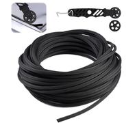 10 Metros Repuestos Mosquiteras Enrollables, ø 5 mm Perfil Mosquitera, CordóN De Goma Negro, Cortable, FáCil De Usar, Reutilizable, para Mosquiteras Ccesorios Ventana Sello De Puerta