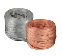 10 metros/rollo de cobre rojo/correa trenzada de cobre estañado 2,5 MM cuadrados banda conductora de cobre cable de tira