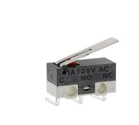 10 microinterruptores de límite, pulsadores momentáneos, 1 A, 125 V CA, interruptor de ratón, 3 pines, mango largo, brazo de palanca SPDT, 12 x 6 x 6 mm.(Bent foot-4)