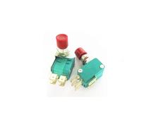 10 microinterruptores de reinicio, botón de encendido, interruptor de presión, sombrero rojo, sombrero verde, apertura de 12 mm, 4,8/6,3 mm de ancho(Red DS438-448 6.3mm)