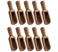 10 mini cucharas de madera hechas a mano, mini cucharas de madera para tarros de especias, azúcar, sal, salsas, miel, cocina y cocina