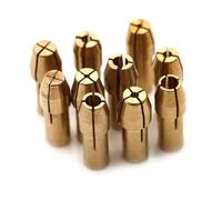 10 mini portabrocas adaptador de 0,5 mm a 3,2 mm para portabrocas Dremel Micro Collet de latón para herramienta giratoria eléctrica