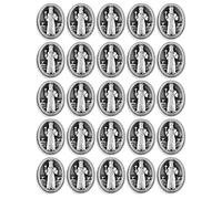 10 mm Grueso medalla de San Benito Rosario - Pack de 25
