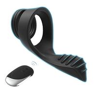 10 Modos de Vibración Anillo Masajeador con Control Remoto, Punto G, Recargable Impermeable Masajeador de Pezones, Masajeadores de Perineo para Parejas