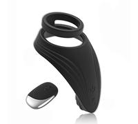 10 Modos de Vibración Anillo Masajeador con Control Remoto, Punto G, Recargable Impermeable Masajeador de Pezones, Masajeadores de Perineo para Parejas