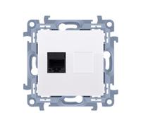 10 MÓDULO ENCHUFE ORDENADOR BLANCO 1X EUAE 8 CAT.6 UTP C61.01/11
