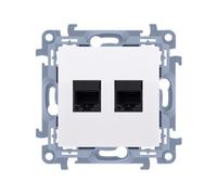 10 MÓDULO ENCHUFE ORDENADOR BLANCO 2X UAA 8 CAT.5E UTP C52.01/11