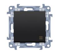 10 MÓDULO NEGRO MATE CONECTOR CRUZADO TERMINALES DE CW7.01/49