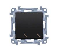 10 MÓDULO NEGRO MATE CONECTOR UNIVERSAL 2X CW6/2.01/49