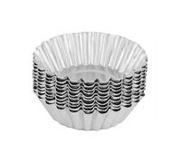 10 moldes de aluminio para tartaletas de huevo, 70 mm, para repostería de cocina