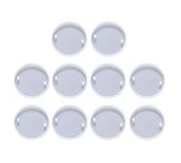 10 moldes de silicona para hacer colgantes con doble agujero, forma redonda, textura de silicona para manualidades familiares, moldes redondos