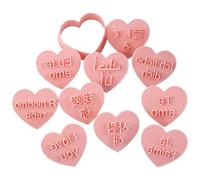 10 moldes elegantes para galletas, varios idiomas, con texto en inglés "Ich liebe dich", para expresar amor a través de moldes de galletas hechos a mano y multilingües