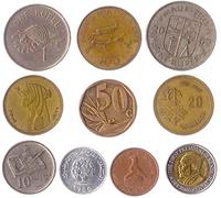 10 Monedas Diferentes De 10 Países Africanos Diferentes.