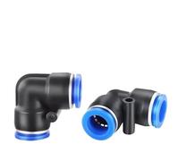 10 neumáticos de conexión rápida de 4 a 12 mm | Conector de plástico a presión for manguera de aire, conexión en L de dos vías(PV-10,50 PCS)