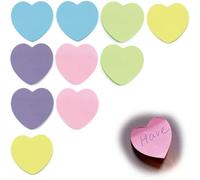 10 Notas Adhesivas en Forma de Corazón, Papel de Nota Creativo en Forma de Corazón, para Tomar Notas, Listas de Tareas Pendientes Y Recordatorios - 5 Colores