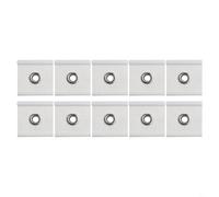 10 ojales de tubería para autocaravana para tienda de campaña, rieles de riel compatibles con canales de tubería de 5 mm, 6 mm, 7 mm y 8 mm para necesidades de colgar al aire libre (blanco)