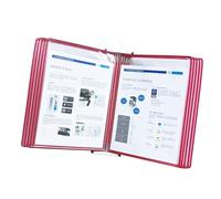 10 organizadores de referencia de montaje en pared de fácil carga, ideales para talleres, laboratorios, almacenes, a prueba de polvo (rojo)