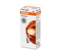 10 OSRAM ORIGINAL LINE T4W Lámparas De Señal Con Base De Metal 12V 4W