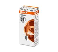 10 OSRAM ORIGINAL LINE T4W Lámparas De Señal Con Base De Metal 24V 4W