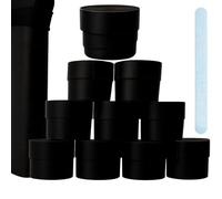 10 Overgrips Padel Negro Grip Padel y Tenis Absorbente - Empuñadura para Mejorar Agarre en Raqueta y Palas - Grips Accesorios Pádel + Protector Pala de Padel Transparente - Padel Gripping Adherente