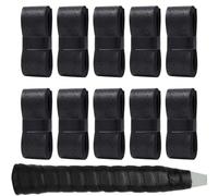 10 Overgrips Padel y Tenis, Grip Padel Antideslizante y Absorbente, Cinta para Raqueta de Tenis y Pala de Padel, Accesorios Padel de Alta Resistencia, Diseño Negro Perforado y Transpirable