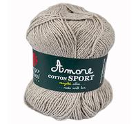 10 Ovillos de Algodón, Hilo para tejer a crochet (Gris perla 47), 50g x 125 mt, Para Ganchillo y Agujas de Tejer, Para Tejer DIY, Hilos de Ganchillo y Agujas, Made in Italy, BORGO DE’ PAZZI FIRENZE